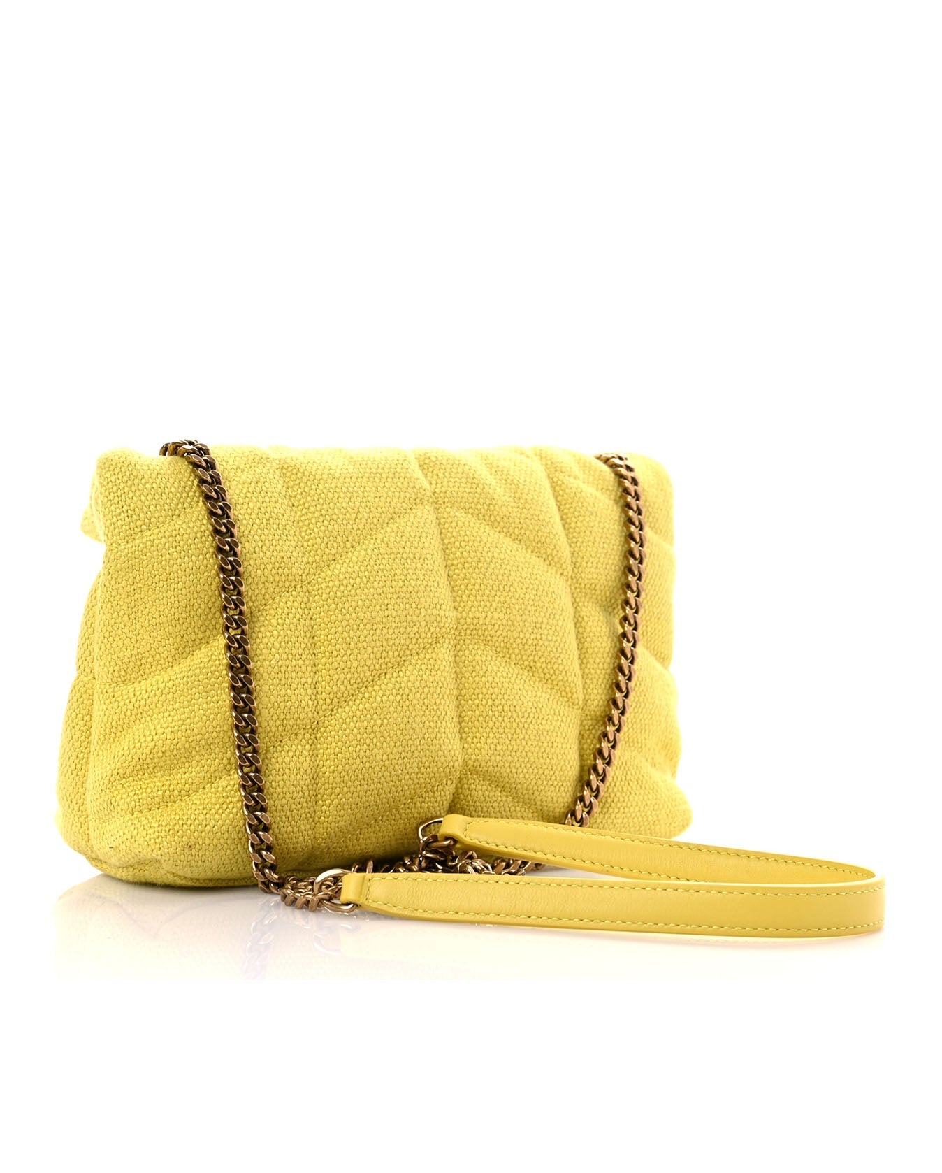 SAINT LAURENT Canvas Loulou Puffer Satchel
