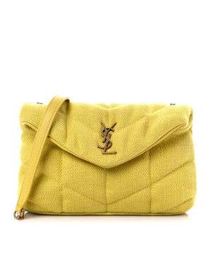 SAINT LAURENT Canvas Loulou Puffer Satchel