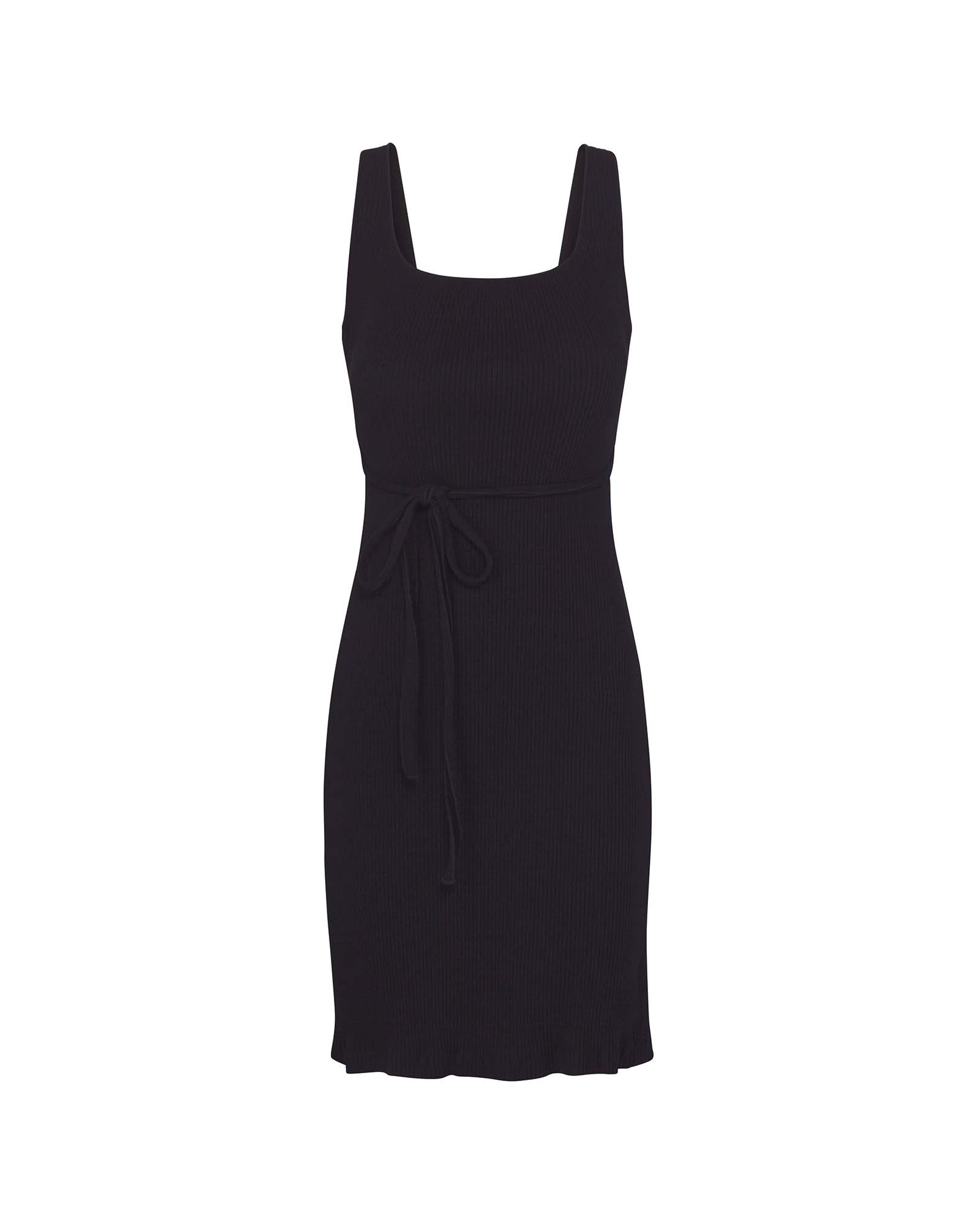 The Square-Neck Open Tie-Back Dress