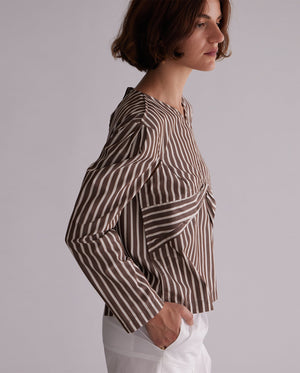 Octavia Top - Brunette Stripe