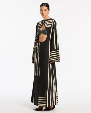 Linocut Open Maxi Dress - Ligne