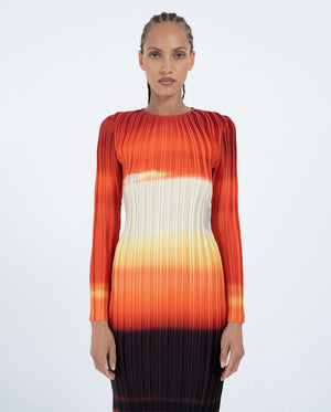 Crew Neck Midi Dress - Mirage