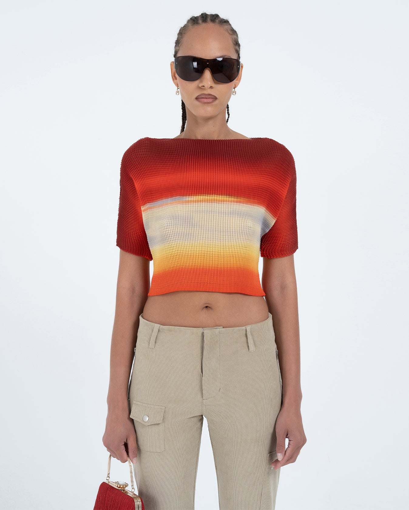 Waffle Pleat Tee - Mirage