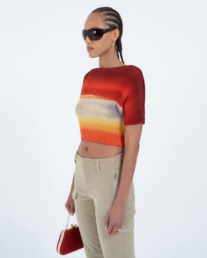 Waffle Pleat Tee - Mirage
