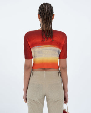 Waffle Pleat Tee - Mirage
