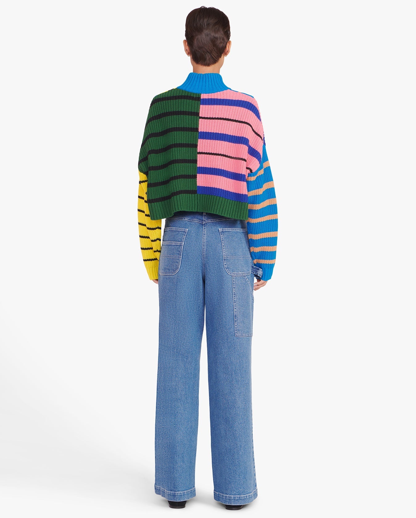Cropped Hampton Sweater - Formentera Stripe